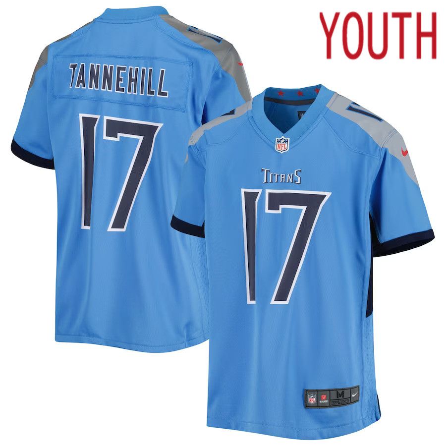 Youth Tennessee Titans #17 Ryan Tannehill Nike Light Blue Game NFL Jersey->youth nfl jersey->Youth Jersey